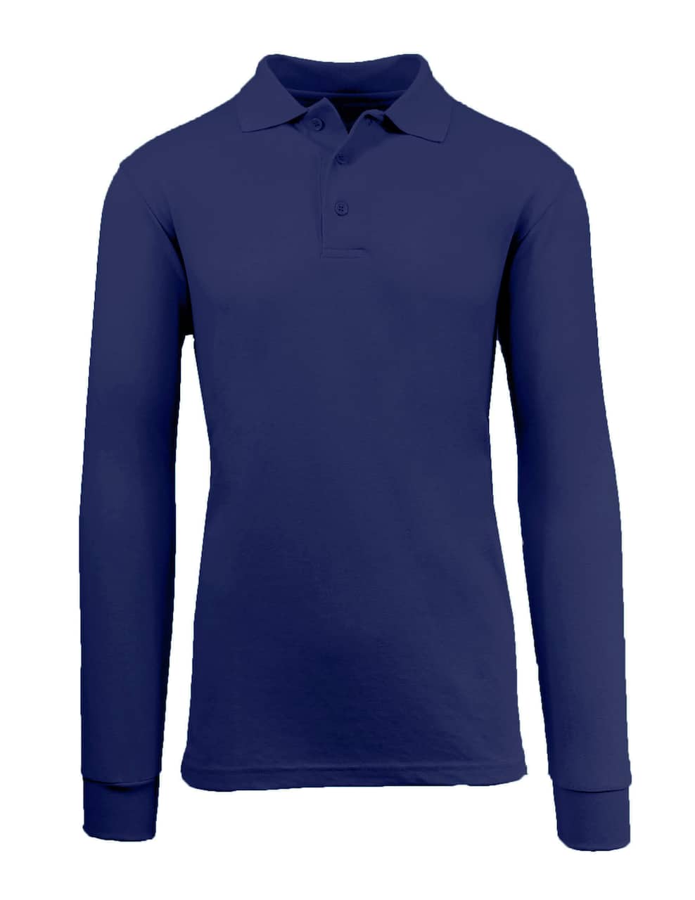 Galaxy by Harvic Long Sleeve Men's Pique Polo Shirt